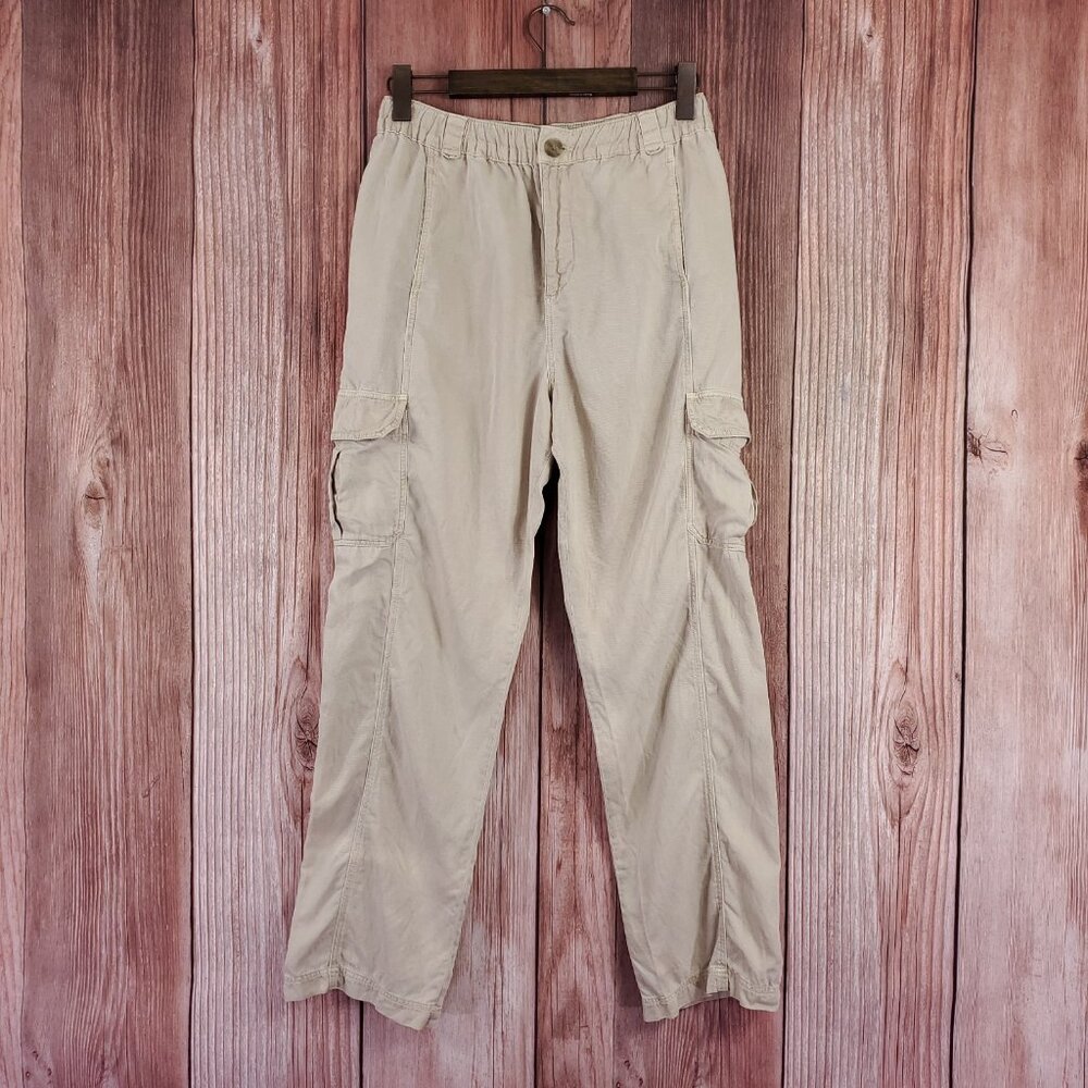Faherty Light Beige Cargo Straight-Leg Pants